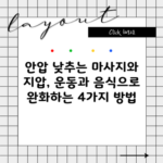 안압 낮추는 마사지와 지압, 운동과 음식으로 완화하는 4가지 방법