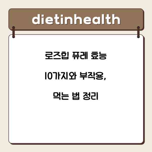 로즈힙 퓨레 효능 10가지와 부작용, 먹는 법 정리