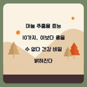 마늘 추출물 효능 10가지, 이보다 좋을 수 없다 건강 비밀 밝혀진다