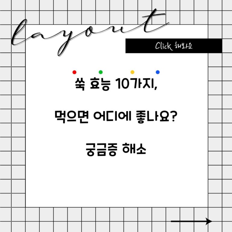 쑥 효능 10가지, 먹으면 어디에 좋나요? 궁금증 해소