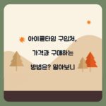 아이클타임 구입처, 가격과 구매하는 방법은? 알아보니