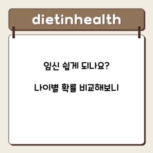 임신 쉽게 되나요? 나이별 확률 비교해보니