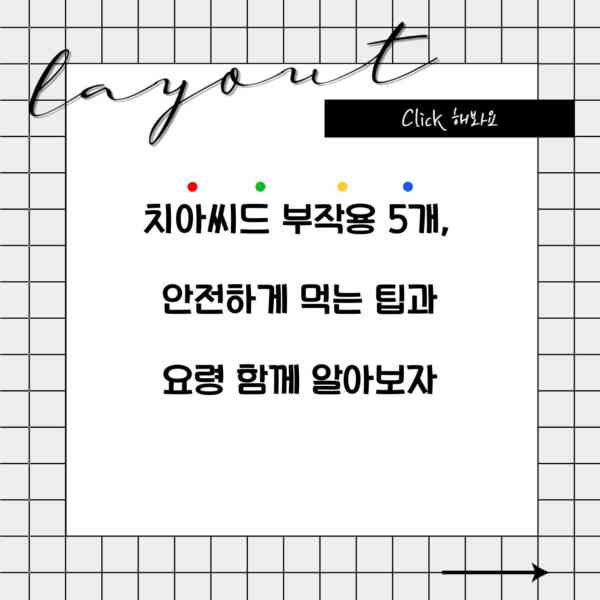 치아씨드 부작용 5개, 안전하게 먹는 팁과 요령 함께 알아보자