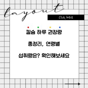 칼슘 하루 권장량 총정리, 연령별 섭취량은? 확인해보세요
