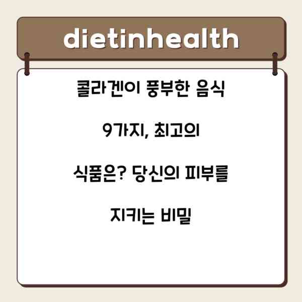 콜라겐이 풍부한 음식 9가지, 최고의 식품은? 당신의 피부를 지키는 비밀