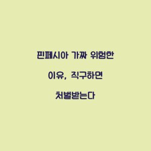 핀페시아 가짜 위험한 이유, 직구하면 처벌받는다