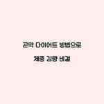 곤약 다이어트 방법으로 체중 감량 비결