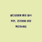 골다공증에 좋은 음식 추천, 관리방법 바로 확인하세요
