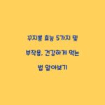 꾸지뽕 효능 5가지 및 부작용, 건강하게 먹는 법 알아보기