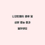니코틴패치 종류 및 성분 효능 효과 알아봐요