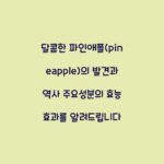 달콤한 파인애플(pineapple)의 발견과 역사 주요성분의 효능 효과를 알려드립니다