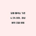 당화 혈색소 기준 6.5% 이하, 정상 범위 조절 비법