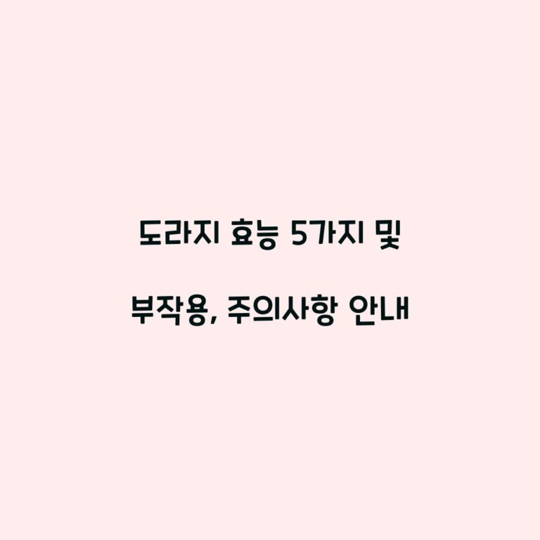도라지 효능 5가지 및 부작용, 주의사항 안내