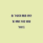 등 가운데 통증 원인 및 예방 치료 방법 가이드
