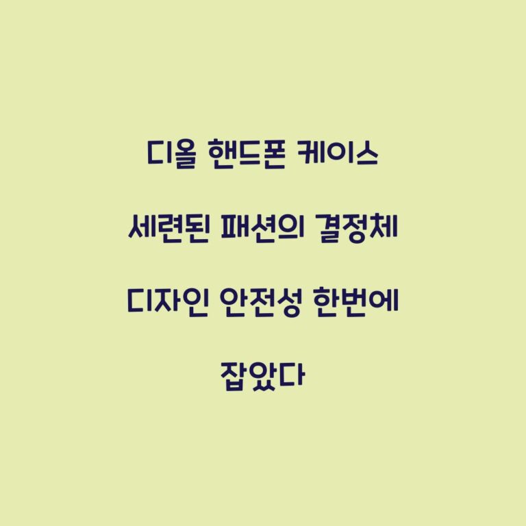 디올 핸드폰 케이스 세련된 패션의 결정체 디자인 안전성 한번에 잡았다