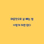 매운맛으로 살 빼는 법 이렇게 하면 된다