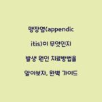 맹장염(appendicitis)이 무엇인지 발생 원인 치료방법을 알아보자, 완벽 가이드