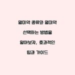 멀미약 종류와 멀미약 선택하는 방법을 알아보자, 효과적인 팁과 가이드