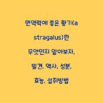 면역력에 좋은 황기(astragalus)란 무엇인지 알아보자, 발견, 역사, 성분, 효능, 섭취방법