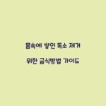몸속에 쌓인 독소 제거 위한 금식방법 가이드