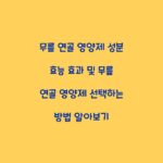 무릎 연골 영양제 성분 효능 효과 및 무릎 연골 영양제 선택하는 방법 알아보기