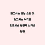 밀크씨슬 효능 효과 및 밀크씨슬 부작용 밀크씨슬 영양제 선택법 정리