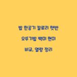 밥 한공기 칼로리 햇반 오뚜기밥 백미 현미 비교, 열량 정리