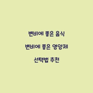 변비에 좋은 음식 변비에 좋은 영양제 선택법 추천
