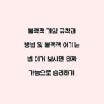 블랙잭 게임 규칙과 방법 및 블랙잭 이기는 법 이거 보시면 타짜 가능으로 승리하기