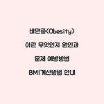 비만증(Obesity)이란 무엇인지 원인과 문제 예방방법 BMI계산방법 안내