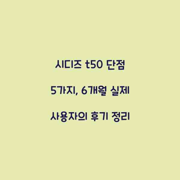 시디즈 t50 단점 5가지, 6개월 실제 사용자의 후기 정리