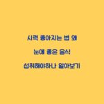 시력 좋아지는 법 왜 눈에 좋은 음식 섭취해야하나 알아보기