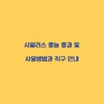 시알리스 효능 효과 및 사용방법과 직구 안내