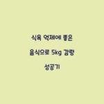 식욕 억제에 좋은 음식으로 5kg 감량 성공기
