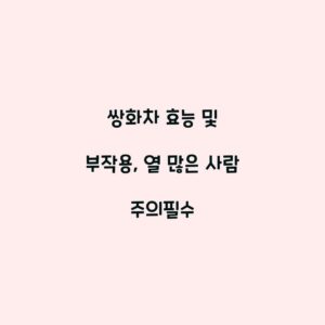 쌍화차 효능 및 부작용, 열 많은 사람 주의필수