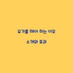 요가를 해야 하는 이유 소개와 효과