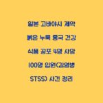 일본 고바야시 제약 붉은 누룩 홍국 건강 식품 공포 4명 사망 100명 입원(감염병 STSS) 사건 정리