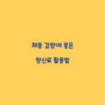 체중 감량에 좋은 향신료 활용법