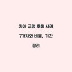 치아 교정 후회 사례 7가지와 비용, 기간 정리