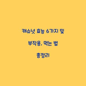 캐슈넛 효능 6가지 및 부작용, 먹는 법 총정리