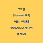 코카인 (Cocaine) 마약 사용시 부작용을 알려드립니다, 알아야 할 사실들