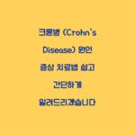 크론병 (Crohn’s Disease) 원인 증상 치료법 쉽고 간단하게 알려드리겠습니다