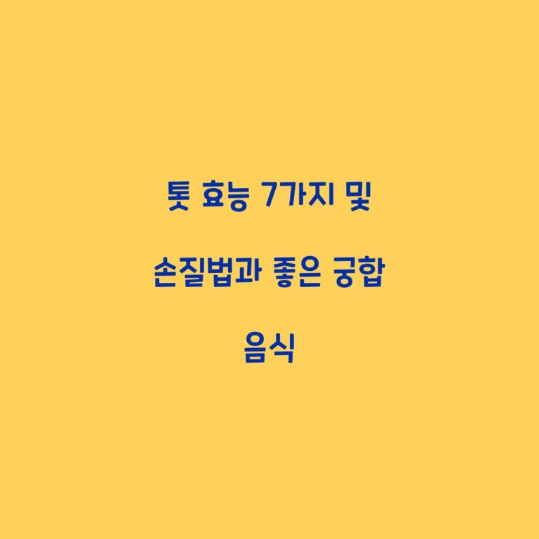 톳 효능 7가지 및 손질법과 좋은 궁합 음식