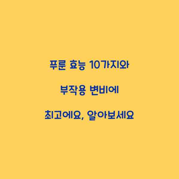 푸룬 효능 10가지와 부작용 변비에 최고에요, 알아보세요