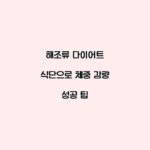 해조류 다이어트 식단으로 체중 감량 성공 팁