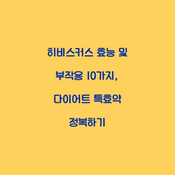 히비스커스 효능 및 부작용 10가지, 다이어트 특효약 정복하기